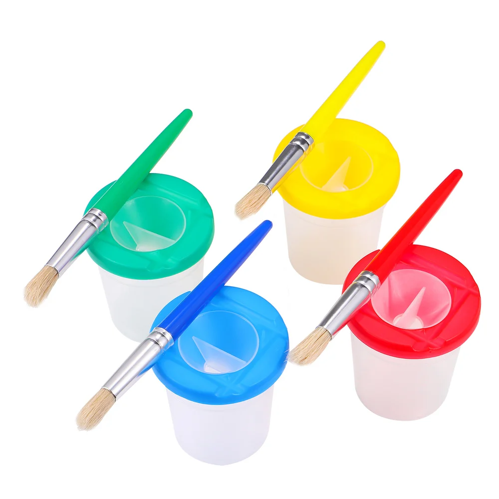 Toyvian 4pcs Spill Paint Cups and 4pcs Painting Brushes Assorted Color Kids Painting Kit for Art Party School Classes 
Toyvian 4pcs Spill Paint Cups and 4pcs Painting Brushes Assorted Color Kids Painting Kit for Art Party School Classes