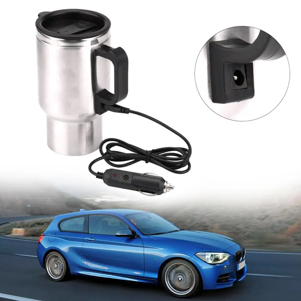 12V 500ML Stainless Steel Cup Kettle Travel Coffee Mug Portable Electric Car Water Keep Warmer Kettle + Cigarette Lighter Cable 
12V 500ML Stainless Steel Cup Kettle Travel Coffee Mug Portable Electric Car Water Keep Warmer Kettle + Cigarette Lighter Cable