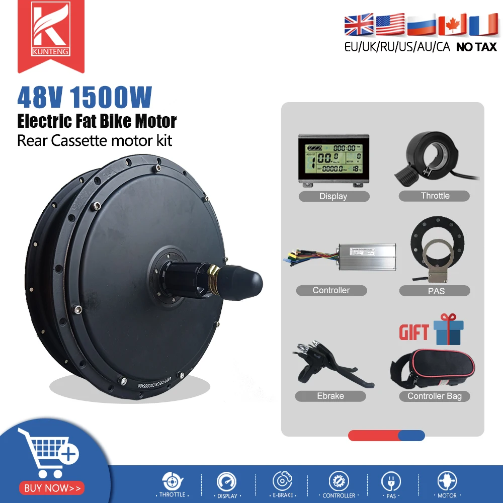 Ebike Snow Bike Motor Kit 48V 1500W Rear Cassette Hub Motor Wheel 170 190mm ebike kit For Snow Beach Bike Conversion Kit
Ebike Snow Bike Motor Kit 48V 1500W Rear Cassette Hub Motor Wheel 170 190mm ebike kit For Snow Beach Bike Conversion Kit