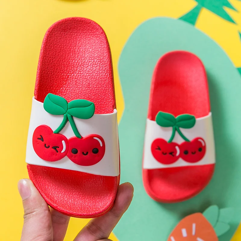 Cute Cherry Children Slippers Fruit Style Summer Fashion Comfort Non-slip Light Kids Shoes Casual Home Indoor Bathroom Slippers
Cute Cherry Children Slippers Fruit Style Summer Fashion Comfort Non-slip Light Kids Shoes Casual Home Indoor Bathroom Slippers