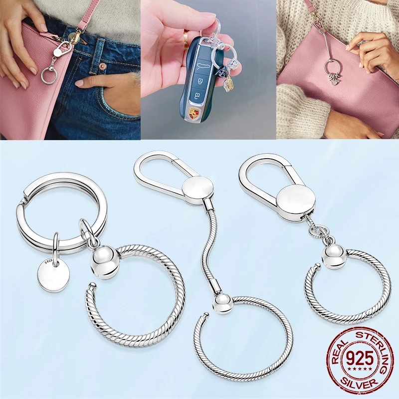 New Sterling silver Style Pandora Key Amulet Keychain Carry The Same Style With Original Logo Luxury berloques Gift For Women
New Sterling silver Style Pandora Key Amulet Keychain Carry The Same Style With Original Logo Luxury berloques Gift For Women