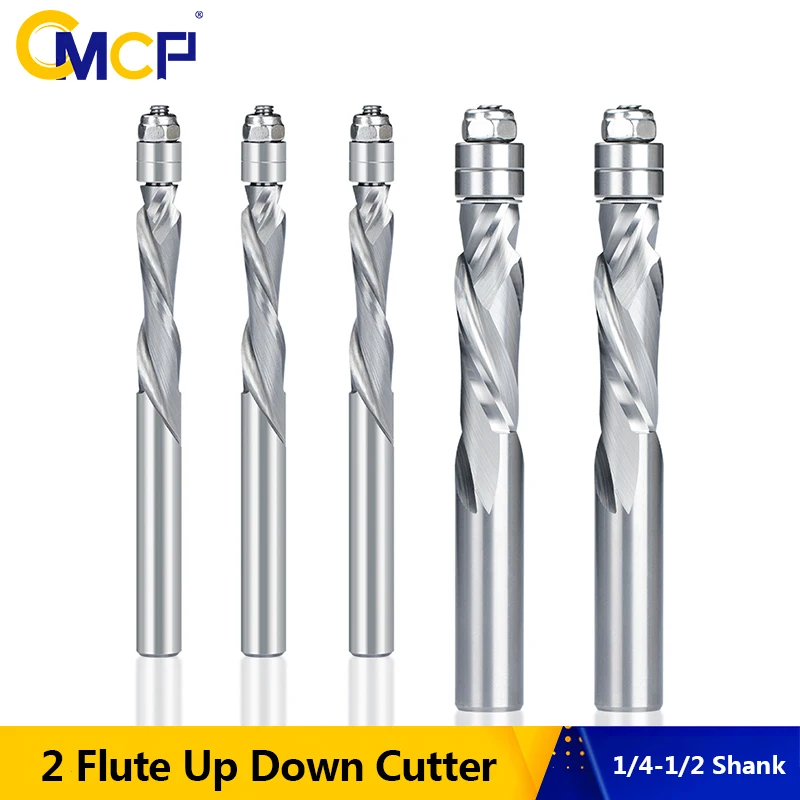 CMCP Milling Cutter UP&DOWN Cut CNC Router Bit 1/4 1/2Shank 2 Flute Compression Wood End Mill with Bearing Carbide Milling Tool
CMCP Milling Cutter UP&DOWN Cut CNC Router Bit 1/4 1/2Shank 2 Flute Compression Wood End Mill with Bearing Carbide Milling Tool