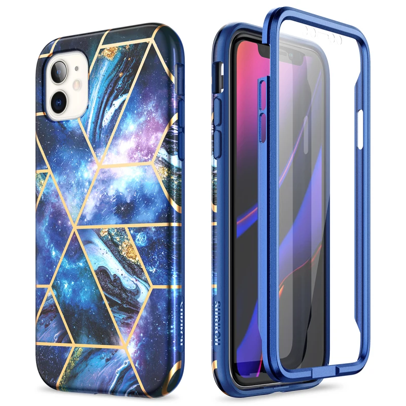 Мягкий чехол для телефона iPhone 11 Pro с блестками мраморный бампер защитный со