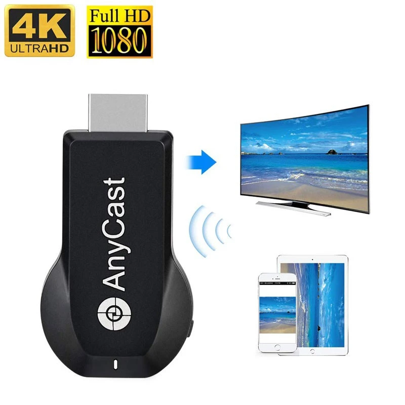 Фото ТВ-флешка M2 Plus Wi-Fi экран 128 м Anycast 1080P Miracast AirPlay выцветающий ключ приемник с экраном