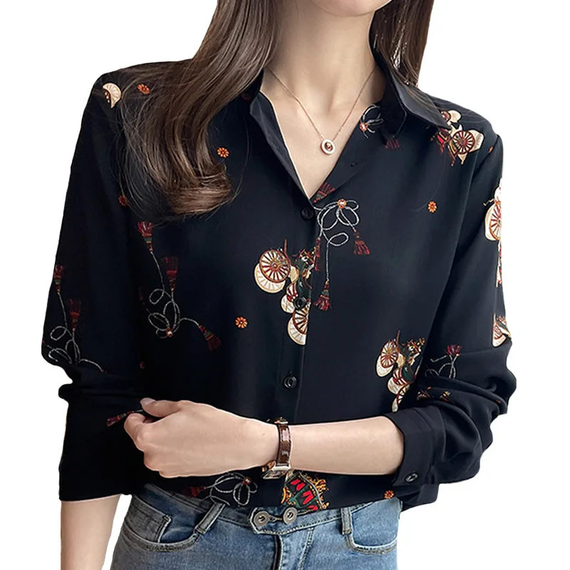 FOLOBE 2021 Spring Black Chiffon Printed Blouse Shirt Women Long Sleeve Turn-down Collar Casual Tops Stylish Shirt Female
FOLOBE 2021 Spring Black Chiffon Printed Blouse Shirt Women Long Sleeve Turn-down Collar Casual Tops Stylish Shirt Female
