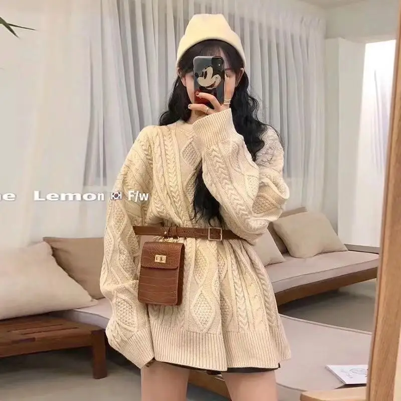 Korean Fashion Sweater Dress Women Autumn Winter Dress 2021 Long Sleeve Knitted Top Female Robe Pull Femme Rice White Black Grey
Korean Fashion Sweater Dress Women Autumn Winter Dress 2021 Long Sleeve Knitted Top Female Robe Pull Femme Rice White Black Grey