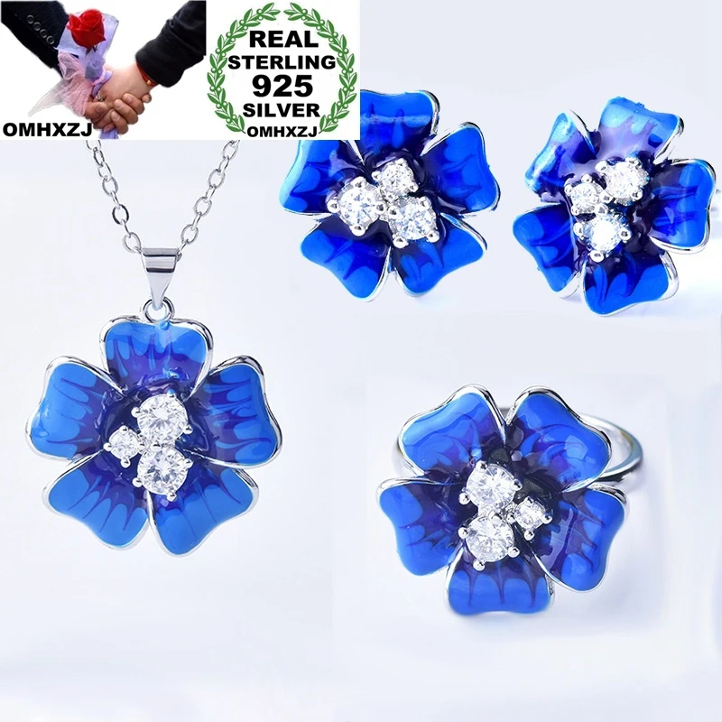 OMHXZJ Wholesale JE45 Fashion Woman Party Birthday Wedding Gift Flower 925 Sterling Silver Necklace+Earrings+Ring Jewelry Set
OMHXZJ Wholesale JE45 Fashion Woman Party Birthday Wedding Gift Flower 925 Sterling Silver Necklace+Earrings+Ring Jewelry Set