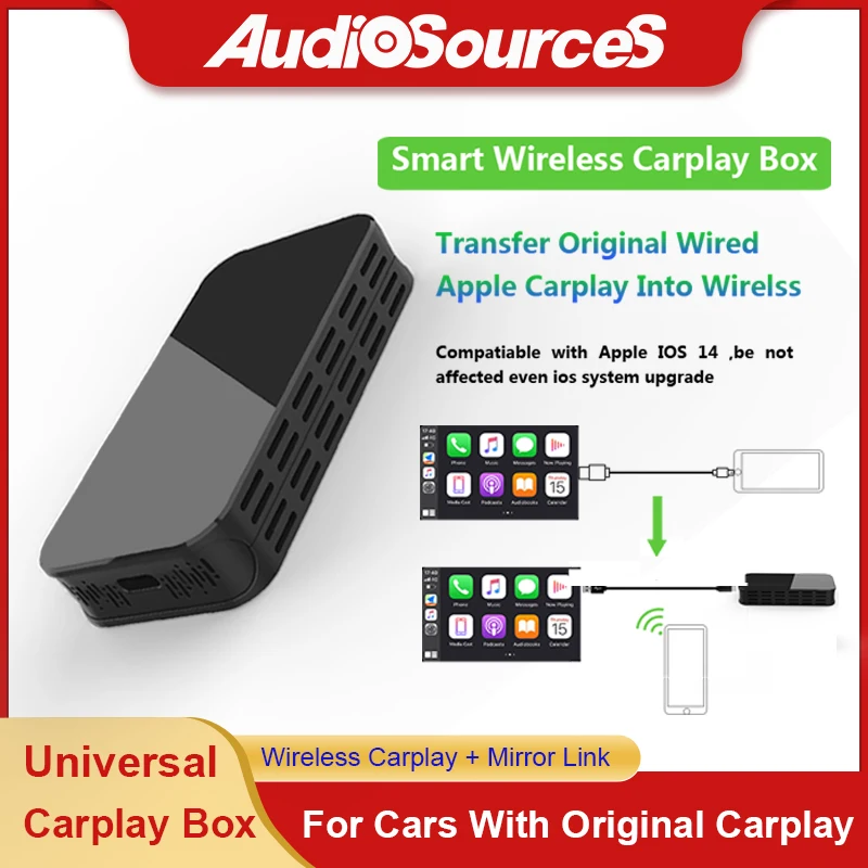 Беспроводная коробка Carplay с зеркальным соединением USB видео Apple Plug and Play carplay ai box