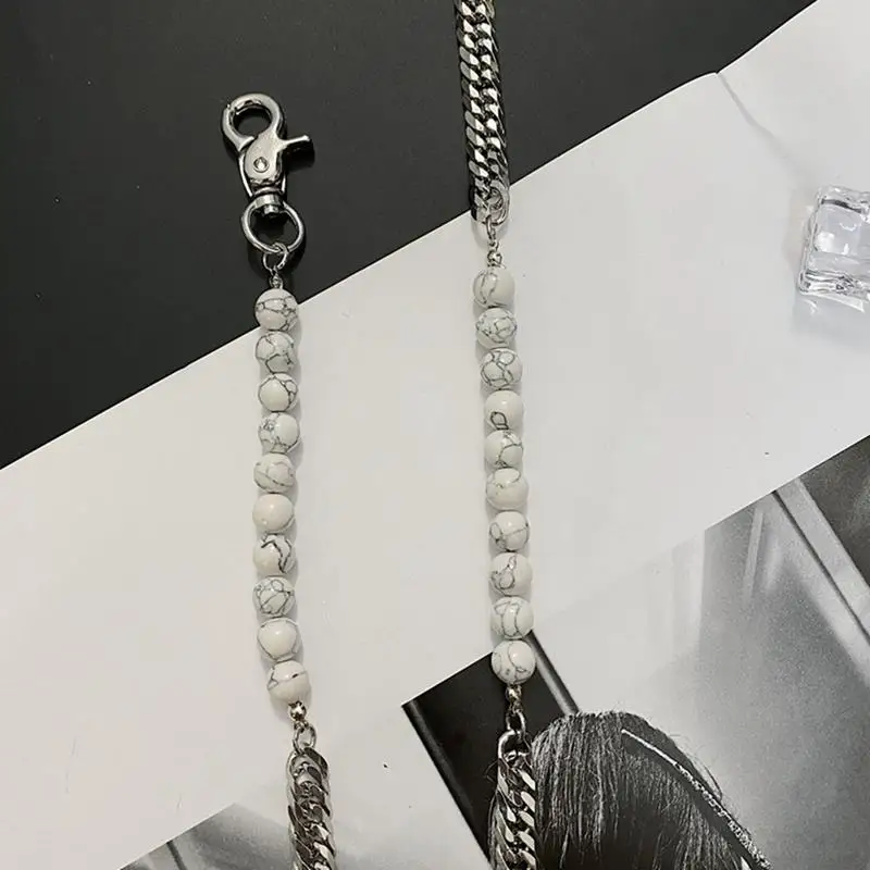 Pants Chain on jeans Keychain Fashion Metal Punk Artificial Stone Beads Belt Chain Pocket Chain Girl Boy Clothing Accessories
Pants Chain on jeans Keychain Fashion Metal Punk Artificial Stone Beads Belt Chain Pocket Chain Girl Boy Clothing Accessories