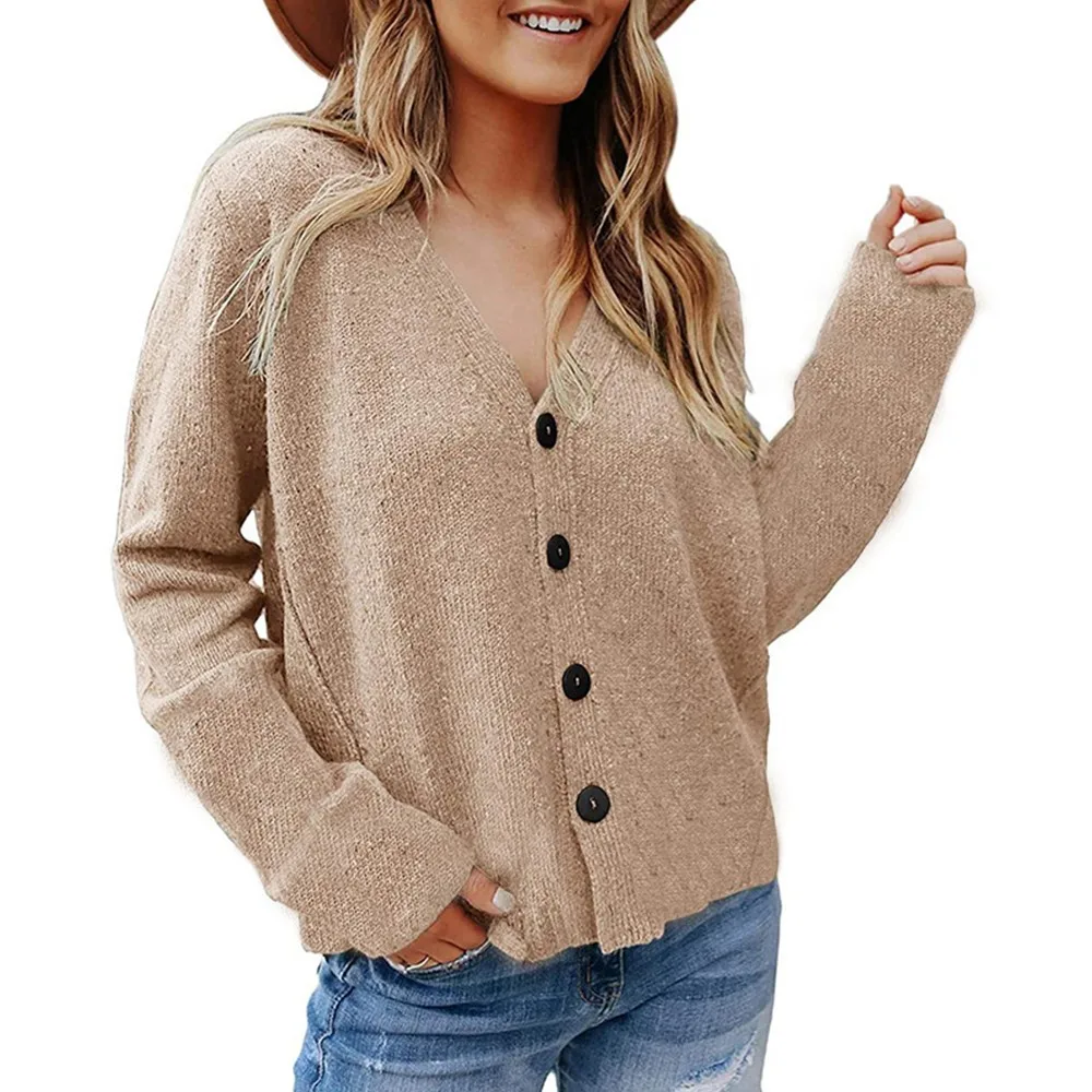 Women Casual Long Sleeve V Neck Button Cardigan Knitwear Sweater Coat Jacket Top Sweaters Ladies Fashion
Women Casual Long Sleeve V Neck Button Cardigan Knitwear Sweater Coat Jacket Top Sweaters Ladies Fashion