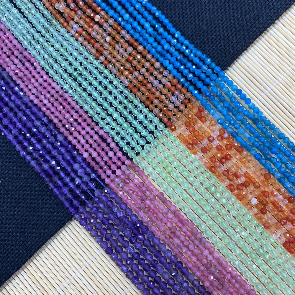 Natural Stone Faceted Beads, Charm Loose Beads, Used for DIY Jewelry Making, Bracelet and Necklace Accessories, Size 2mm 3mm 4mm 
Natural Stone Faceted Beads, Charm Loose Beads, Used for DIY Jewelry Making, Bracelet and Necklace Accessories, Size 2mm 3mm 4mm