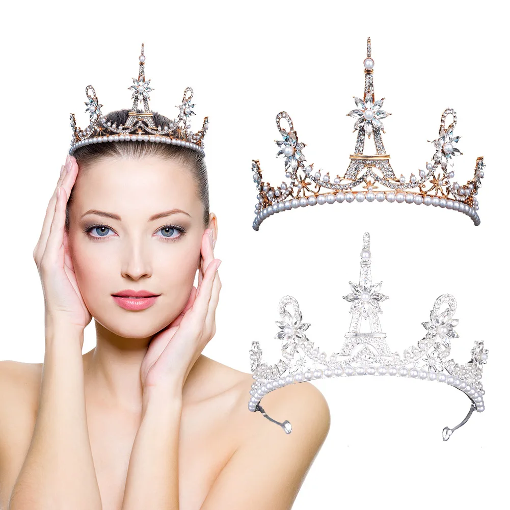 Wedding Bridal Bridesmaid Eiffel Tower Crown Tiara Crystal Imitation Pearl Headband Bride Hair Accessories SANA889
Wedding Bridal Bridesmaid Eiffel Tower Crown Tiara Crystal Imitation Pearl Headband Bride Hair Accessories SANA889