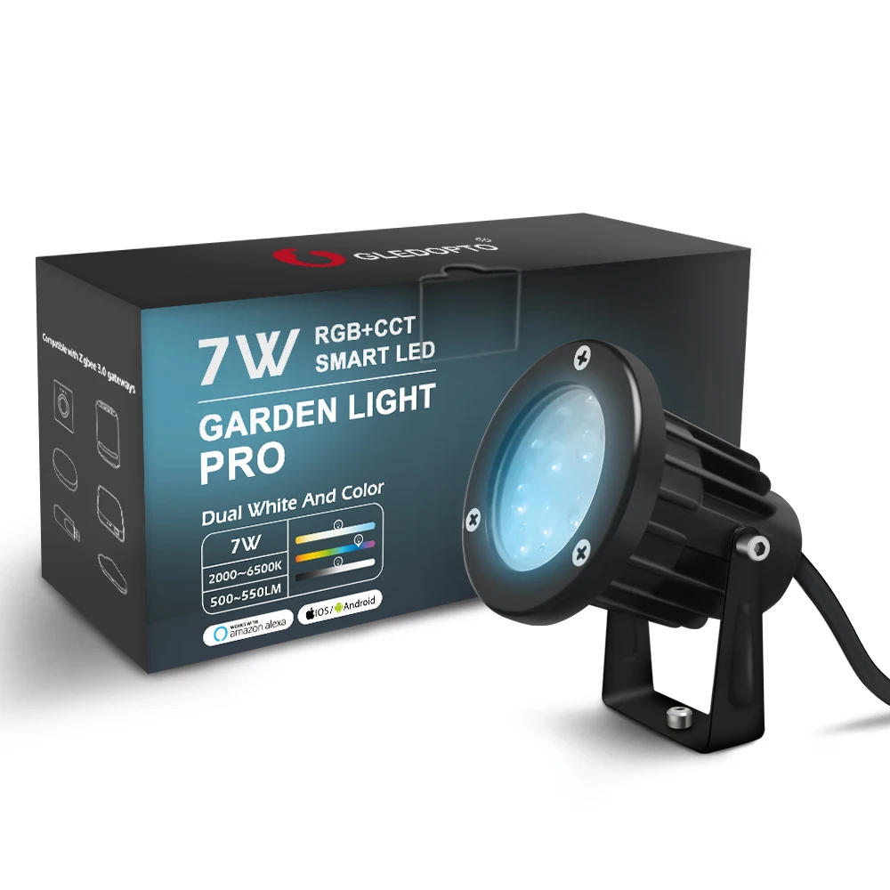 Умная наружная Светодиодная лампа Zigbee 3 0 7 Вт освещение для сада яркость или