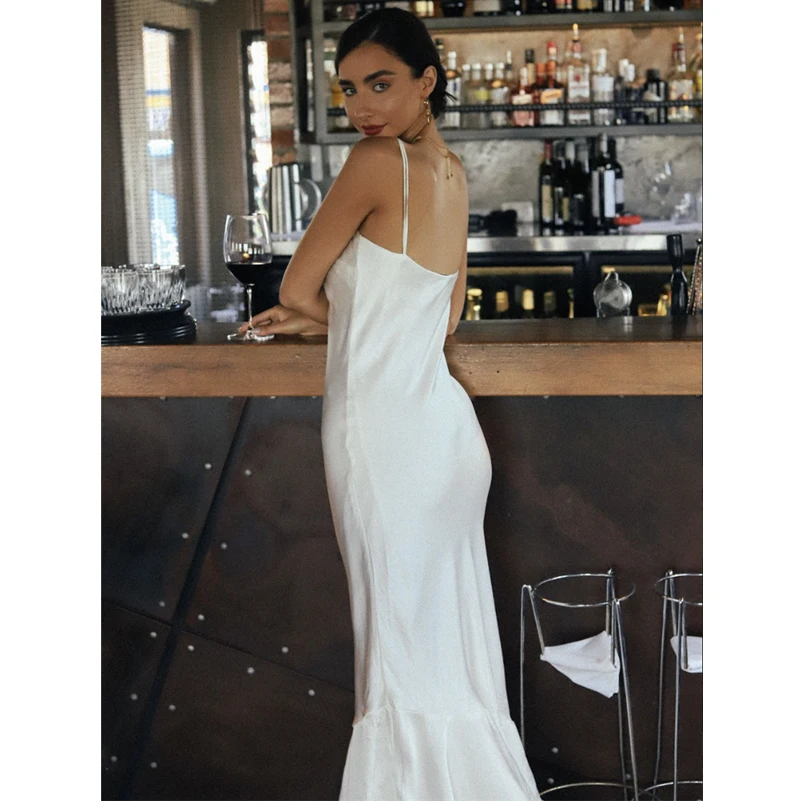 Sexy Spaghetti Strap Backless Summer Dress Women Satin Bodycon Elegant Trumpet Long Party Dress 2019 Vestidos Multicolor
Sexy Spaghetti Strap Backless Summer Dress Women Satin Bodycon Elegant Trumpet Long Party Dress 2019 Vestidos Multicolor