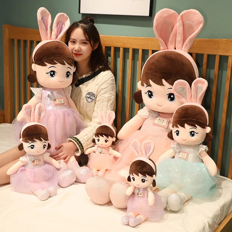 45/140cm Beautiful Happy Girl Doll Stuffed Simulation Rabbit ears Lovely Toy Plush Animal Pillow Children Kids Birthday Gift
45/140cm Beautiful Happy Girl Doll Stuffed Simulation Rabbit ears Lovely Toy Plush Animal Pillow Children Kids Birthday Gift