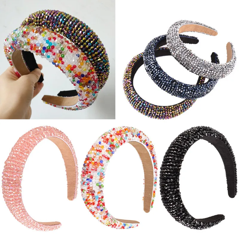 Новинка, обручи с подкладкой Bejeweled, модные роскошные губчатые повязки для волос для женщин, блестящие новые повязки на голову
Новинка, обручи с подкладкой Bejeweled, модные роскошные губчатые повязки для волос для женщин, блестящие новые повязки на голову