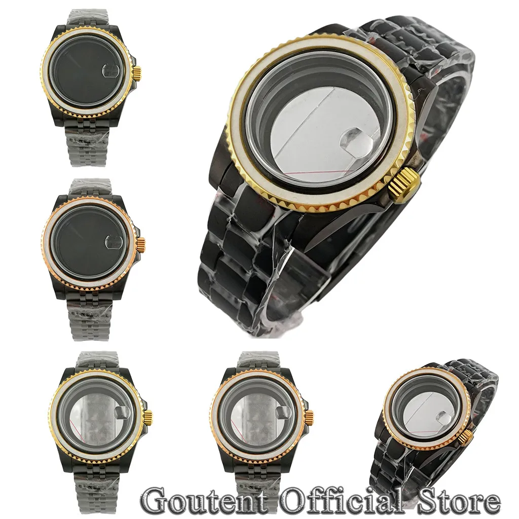 Goutent 40mm Watch Case Strap Black PVD Gold Bezel For NH35 NH36,MIYOTA 8205/8215/821A,DG2813 3804,ETA 2836 2824 PT5000 Movement
Goutent 40mm Watch Case Strap Black PVD Gold Bezel For NH35 NH36,MIYOTA 8205/8215/821A,DG2813 3804,ETA 2836 2824 PT5000 Movement