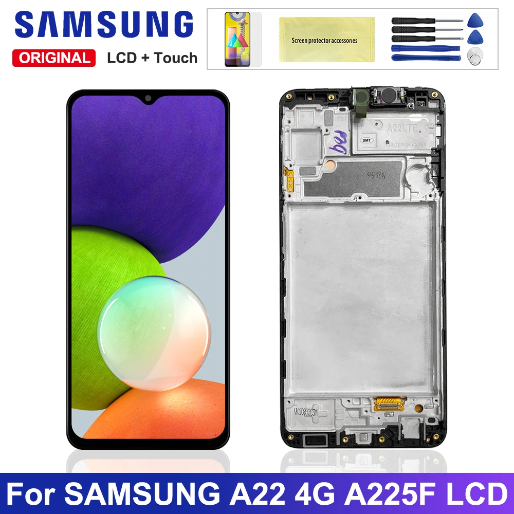 Original Display For Samsung Galaxy A22 4G LCD Display Touch Screen Digitizer Assembly Parts For Samsung A225 A225F A225F/DS
Original Display For Samsung Galaxy A22 4G LCD Display Touch Screen Digitizer Assembly Parts For Samsung A225 A225F A225F/DS