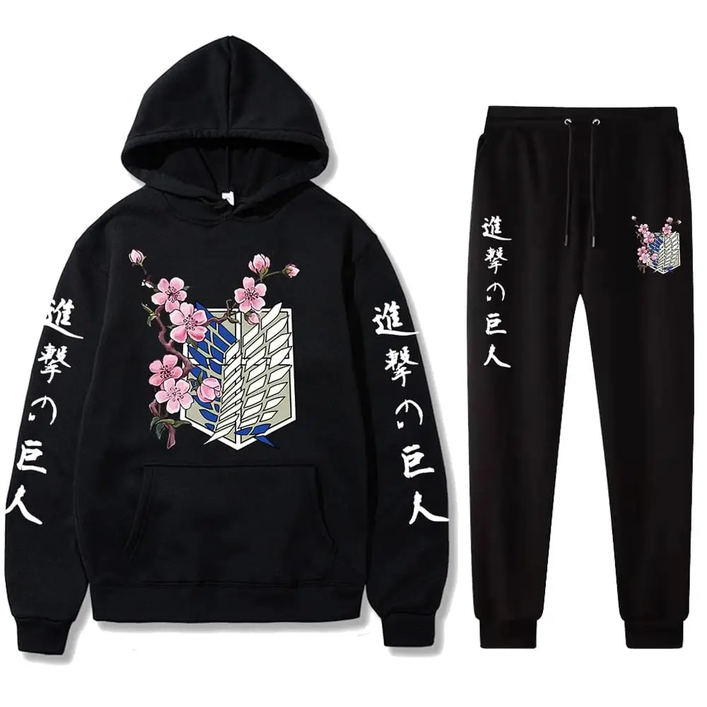 Japanese Anime Attack on Titan Hoodie Pants Casual Men Women Tracksuits Warm Fleece Jogging Suits Harajuku
Japanese Anime Attack on Titan Hoodie Pants Casual Men Women Tracksuits Warm Fleece Jogging Suits Harajuku