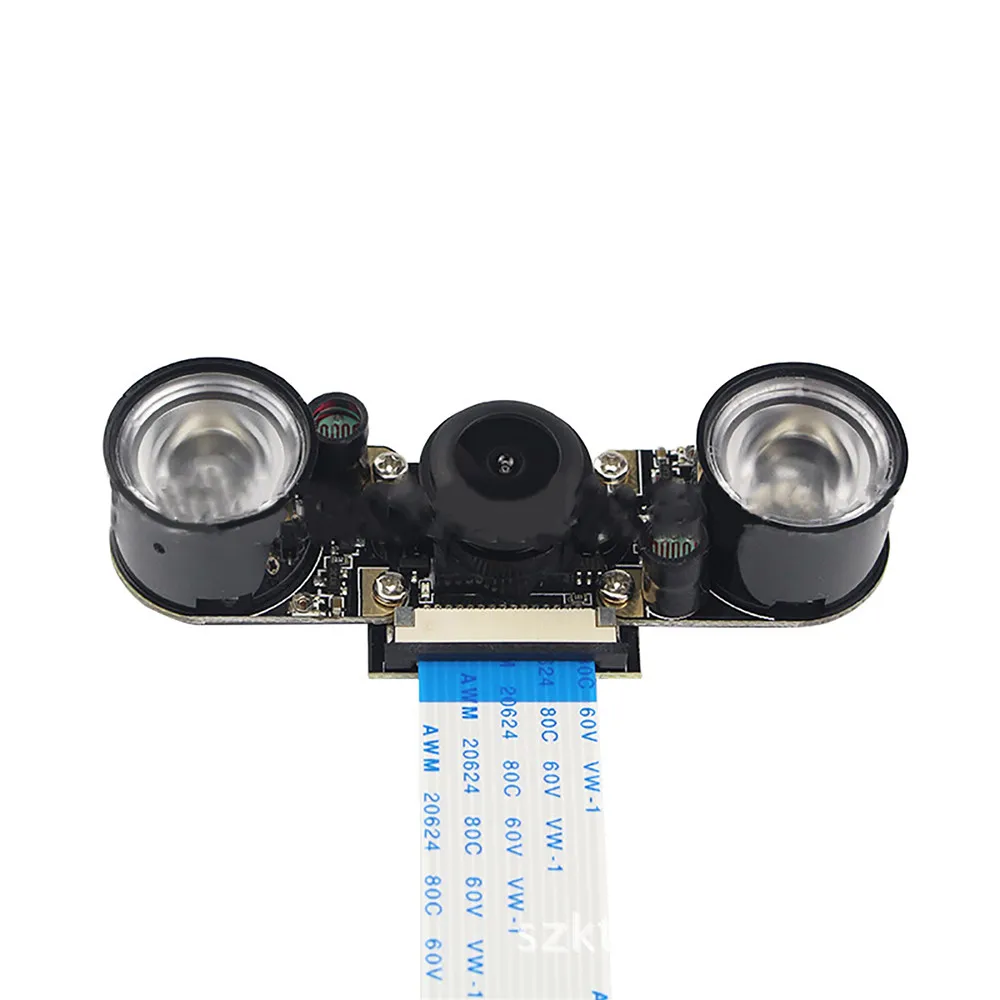 Adjustable Camera Webcam 130° Wide-Angle Infrared Night Vision w/ 2 Night Vision Focal Light for Raspberry Pi 4B/3B+ Camera
Adjustable Camera Webcam 130° Wide-Angle Infrared Night Vision w/ 2 Night Vision Focal Light for Raspberry Pi 4B/3B+ Camera