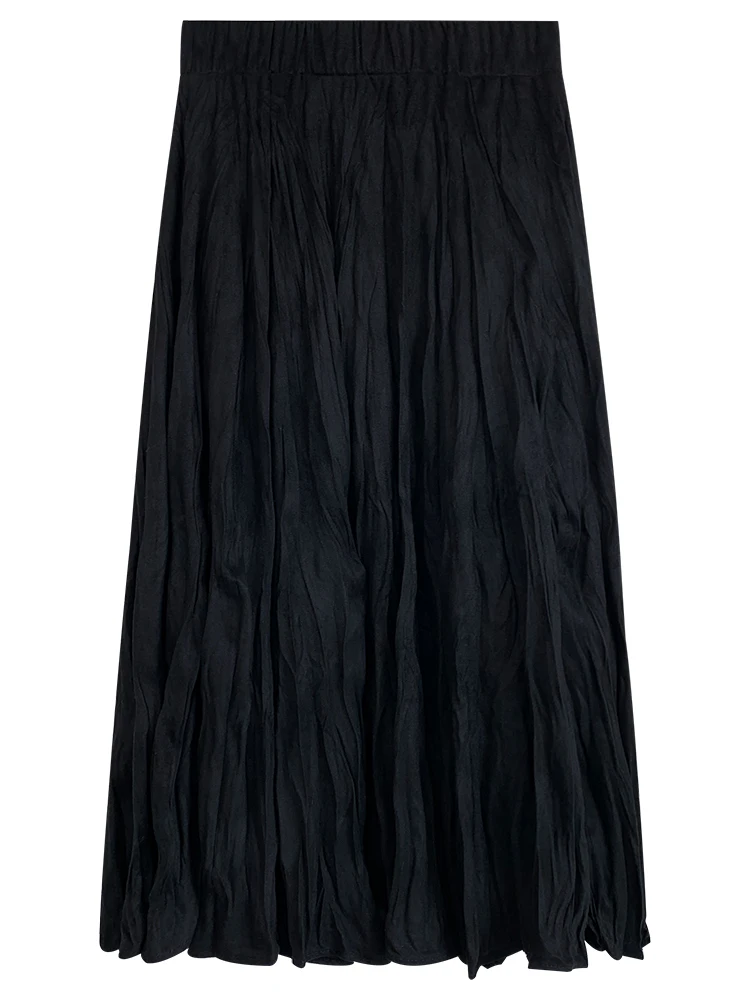 2021 Autumn Winter Wrinkled Black Pleated Skirt Women Korean Style Casual High Waisted A-Line Long Skirts Midi falda plisada
2021 Autumn Winter Wrinkled Black Pleated Skirt Women Korean Style Casual High Waisted A-Line Long Skirts Midi falda plisada