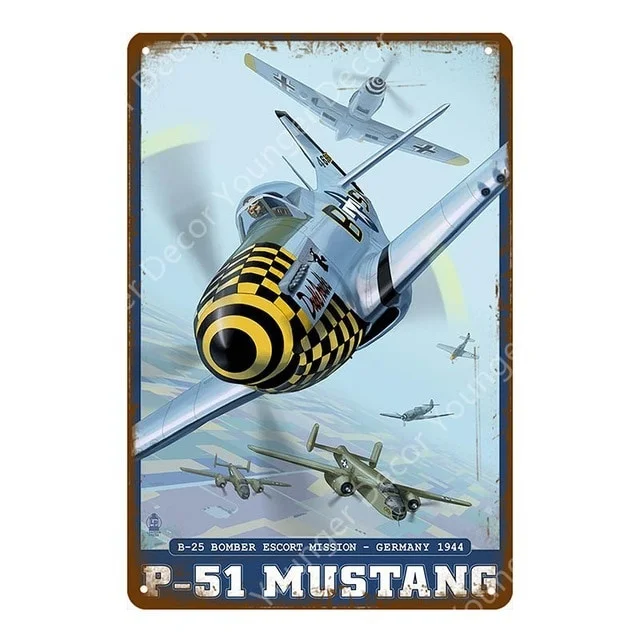 American Style Airplane Fighter Metal Signs Aircraft Plane Wall Sticker Vintage Painting Poster Pub Bar Room Home Decor YI-013
American Style Airplane Fighter Metal Signs Aircraft Plane Wall Sticker Vintage Painting Poster Pub Bar Room Home Decor YI-013