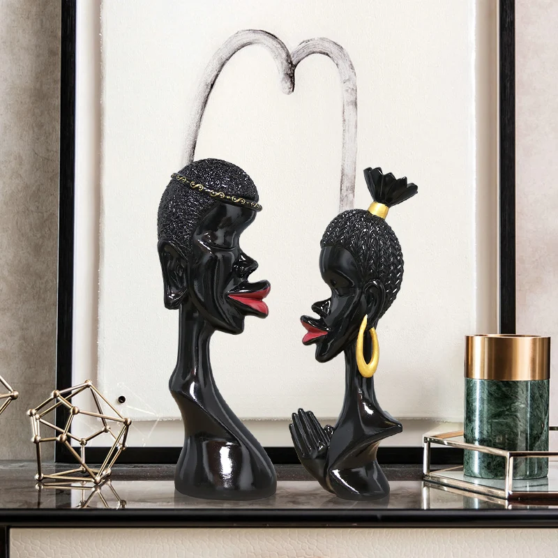 2PCS/SET ABSTRACT AFRICAN MAN WOMAN FIGURINES BLACK AFRICAN COUPLE LOVER STATUE RESIN ART&CRAFT EUROPEAN HOME DECORATIONS R3130
2PCS/SET ABSTRACT AFRICAN MAN WOMAN FIGURINES BLACK AFRICAN COUPLE LOVER STATUE RESIN ART&CRAFT EUROPEAN HOME DECORATIONS R3130
