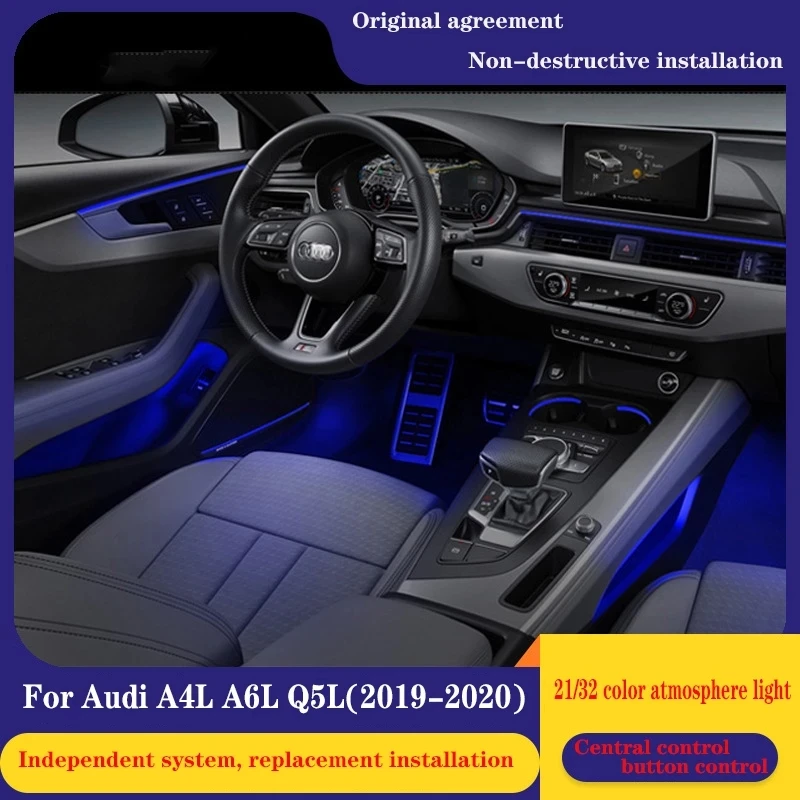 For Audi 30 Color Ambient light lamp For A4L A6L Q5L Audi 2019 Atmosphere Advanced Light Decoration lamp
For Audi 30 Color Ambient light lamp For A4L A6L Q5L Audi 2019 Atmosphere Advanced Light Decoration lamp