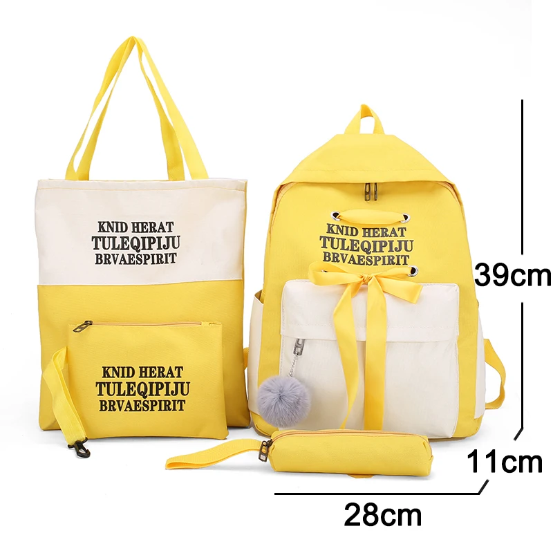 4 Pcs/set Women School Backpack Nylon Children School Bags for Teenage Girls Student Book Bag Bow Lace Kids Backpack Travel Bags
4 Pcs/set Women School Backpack Nylon Children School Bags for Teenage Girls Student Book Bag Bow Lace Kids Backpack Travel Bags
