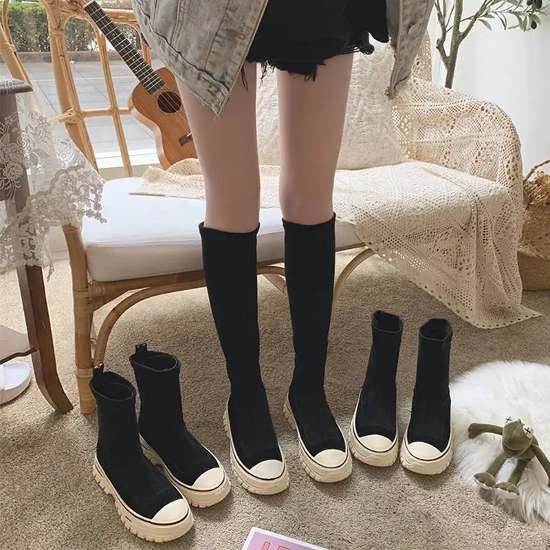 Elastic Socks Shoes Women's 2021 New Autumn Winter Thick-Soled Stovepipe Boots Long Boots Sports Leisure Slim Boots Flat Shoes
Elastic Socks Shoes Women's 2021 New Autumn Winter Thick-Soled Stovepipe Boots Long Boots Sports Leisure Slim Boots Flat Shoes