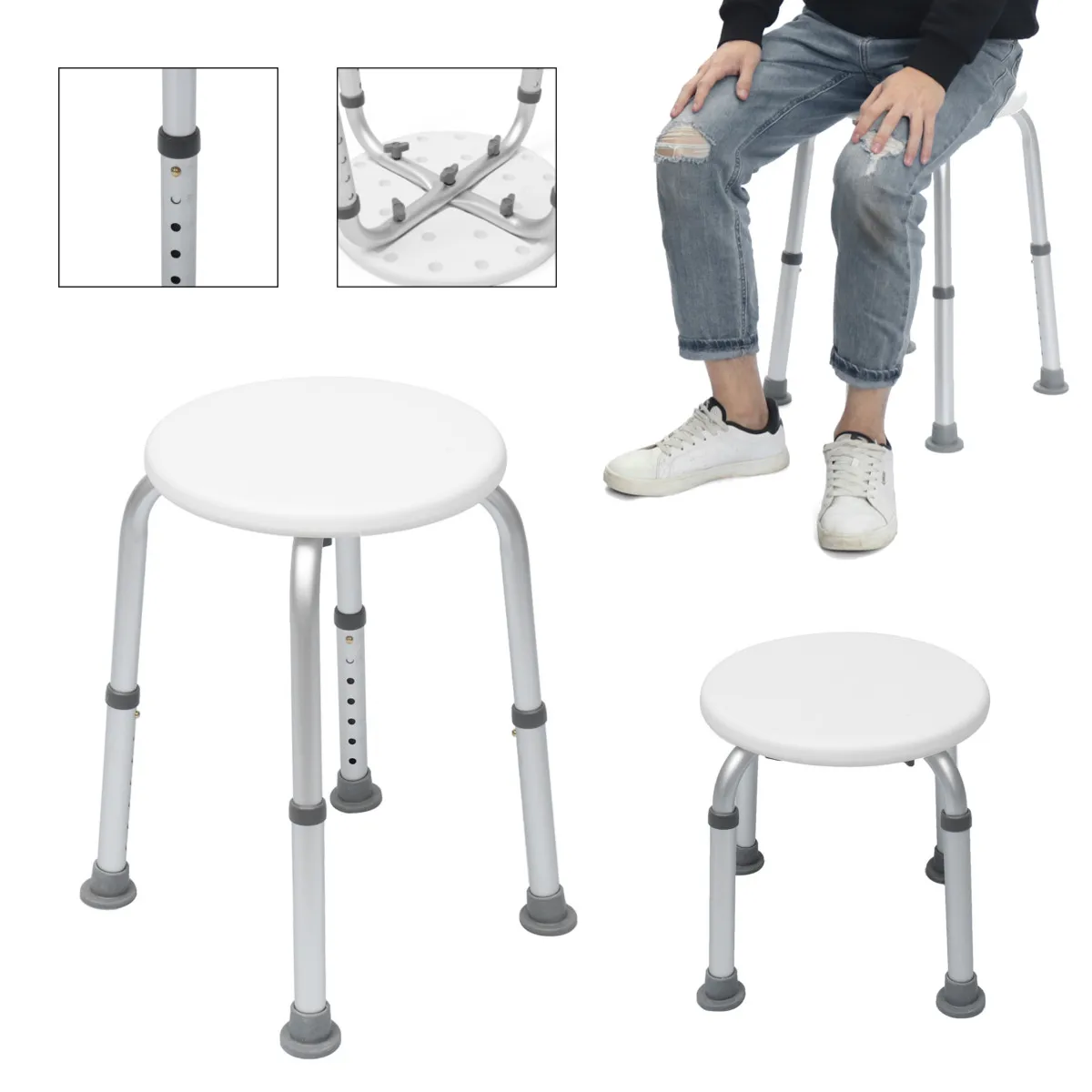 Elderly Bath Shower Chair Adjustable 7 Height Bench Bathtub Stool Seat White Chair Seat Non Slip Disabled Toilet Home Old
Elderly Bath Shower Chair Adjustable 7 Height Bench Bathtub Stool Seat White Chair Seat Non Slip Disabled Toilet Home Old