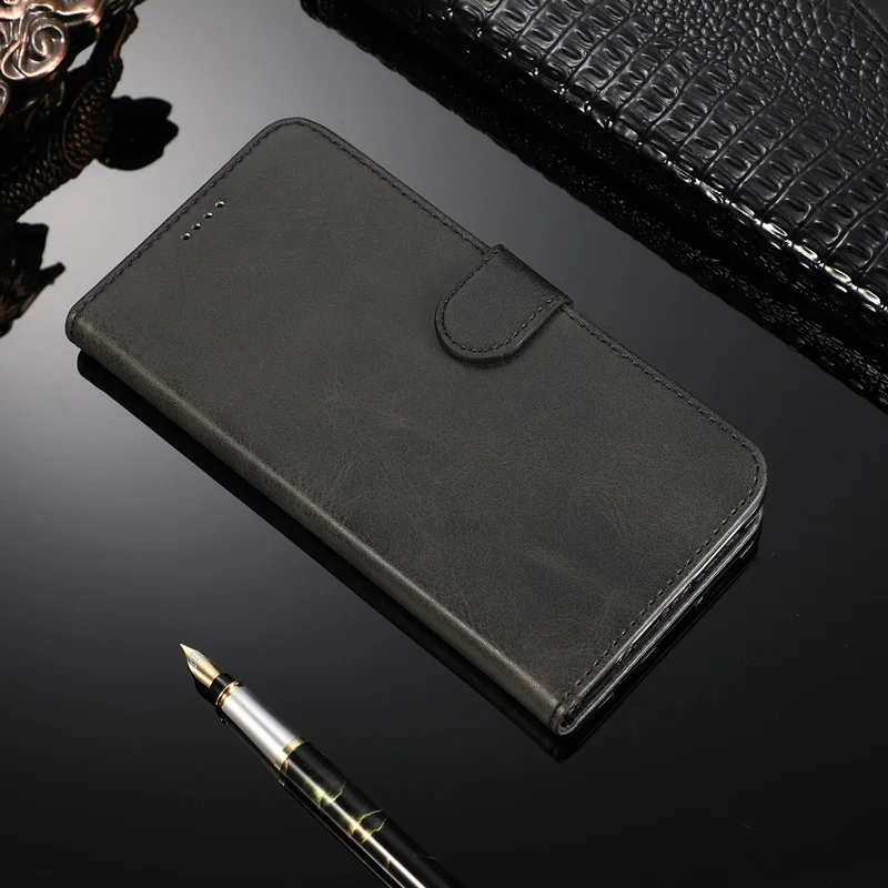 Redmi 8 из искусственной кожи чехол книжка для смартфона с бумажником и подставкой
