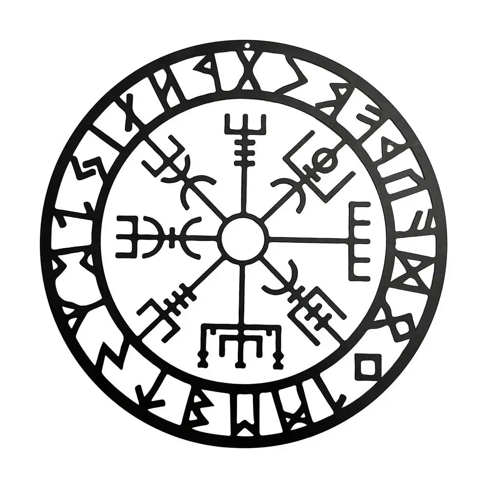 Norse Viking Metal Wall Art Pendant Mythology Symbols Interior Decoration Iron Hollow Black Living Room And Bedroom Decor
Norse Viking Metal Wall Art Pendant Mythology Symbols Interior Decoration Iron Hollow Black Living Room And Bedroom Decor