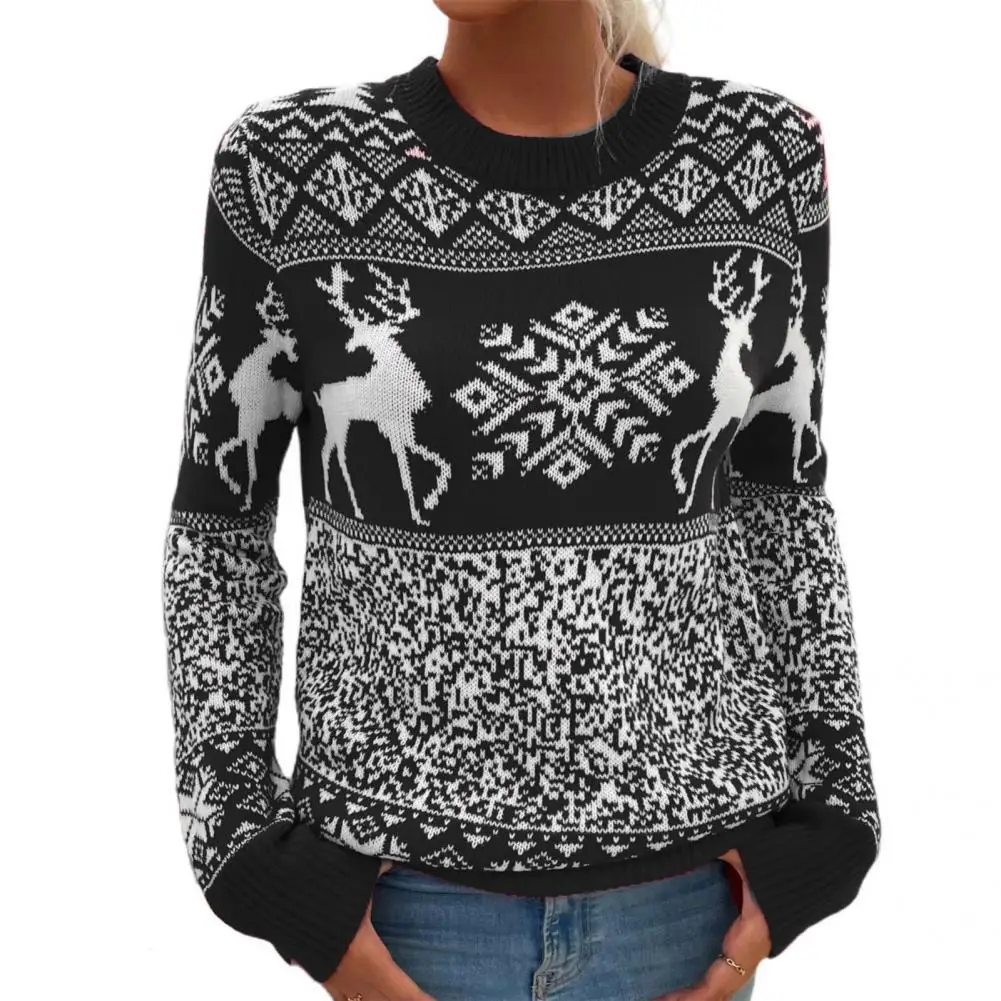 Christmas Sweater Ribbed Cuff Comfy Long Sleeve Christmas Print Women Sweater Women Sweater Festival Clothing
Christmas Sweater Ribbed Cuff Comfy Long Sleeve Christmas Print Women Sweater Women Sweater Festival Clothing