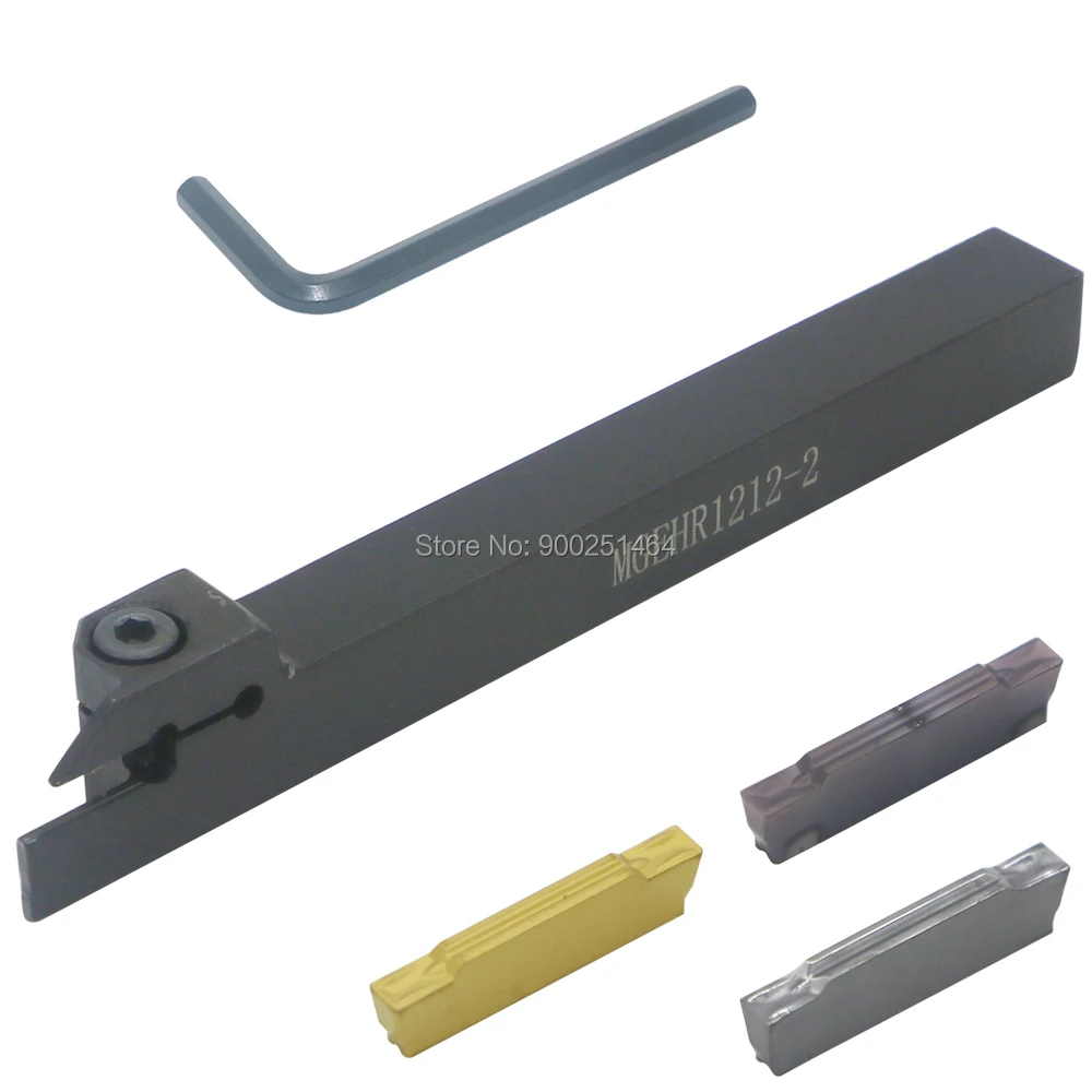 CNC Lathe Grooving Tool Holder MGEHR1212-2 (12mm)Right, with Three MGMN200 (2mm) Cemented Carbide Blades.
CNC Lathe Grooving Tool Holder MGEHR1212-2 (12mm)Right, with Three MGMN200 (2mm) Cemented Carbide Blades.