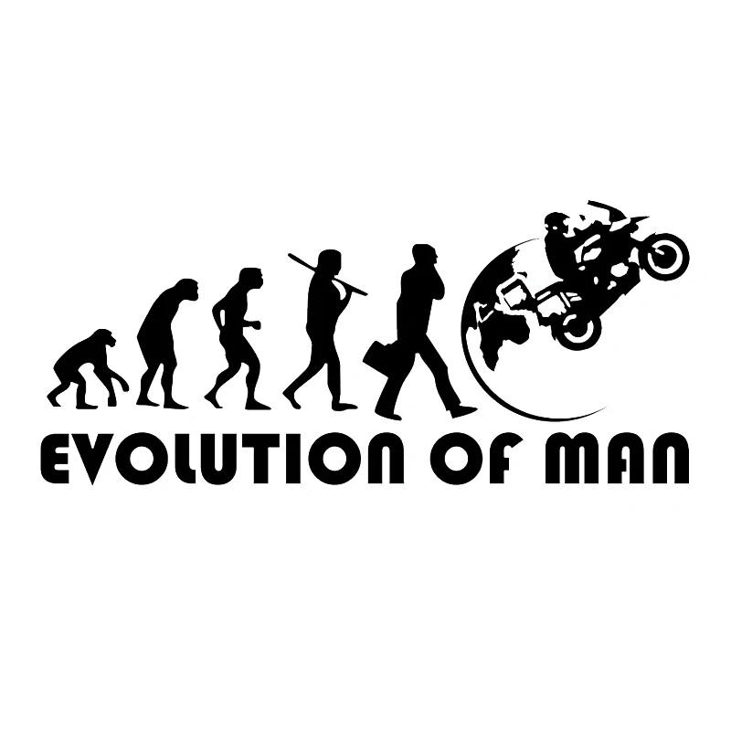 16*7cm Funny evolution car stickers The evolution of the human biker Motorcyclist vinyl decal car auto styling
16*7cm Funny evolution car stickers The evolution of the human biker Motorcyclist vinyl decal car auto styling