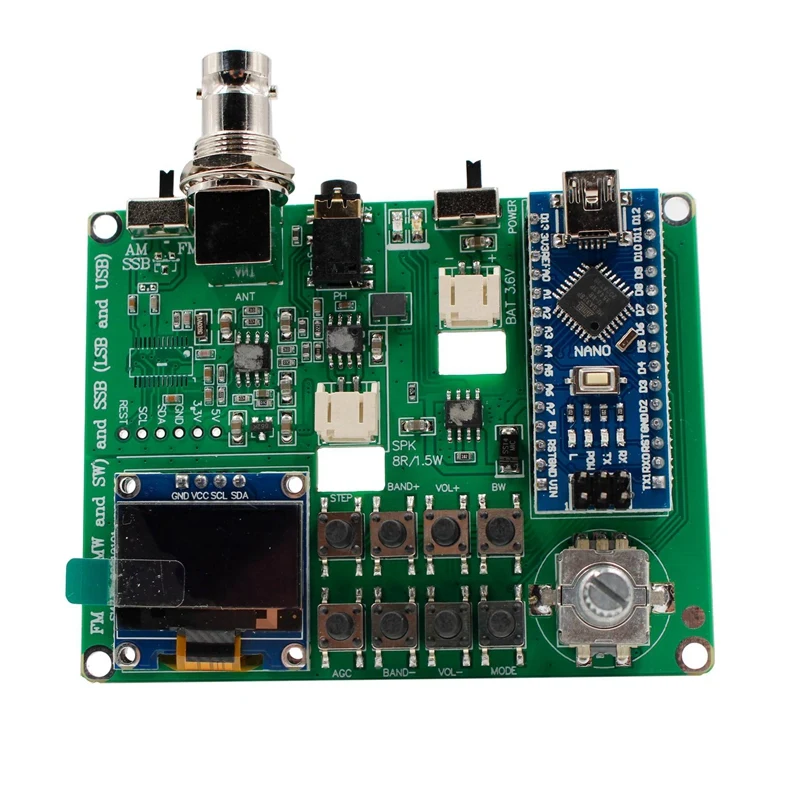 SI4732 All Band Radio Receiver FM AM (MW & SW) SSB (LSB & USB) Ham Radio Bands Pre Configured Complete Kit Board
SI4732 All Band Radio Receiver FM AM (MW & SW) SSB (LSB & USB) Ham Radio Bands Pre Configured Complete Kit Board
