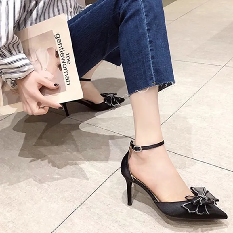 2021 Spring Summer Women Office Pumps Net yarn Butterfly-knot Party Shoes Female Dress Heels 9cm High Heels for Womans Wedding
2021 Spring Summer Women Office Pumps Net yarn Butterfly-knot Party Shoes Female Dress Heels 9cm High Heels for Womans Wedding