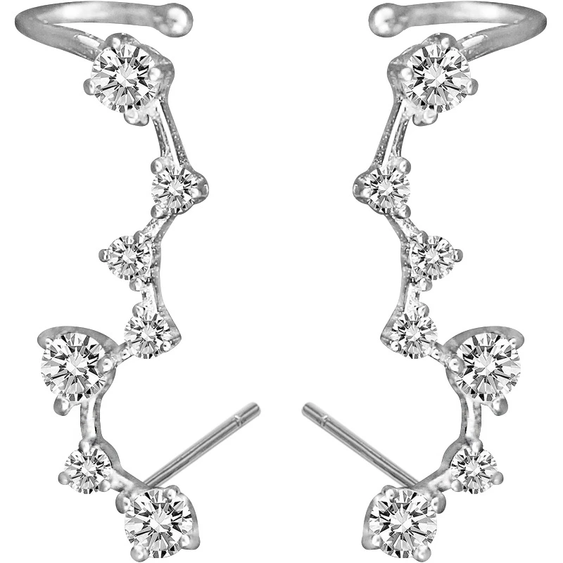 925 Sterling Silver Zircon Stud Earrings Elegant Temperament Shiny Star Earrings For Women Silver Jewelry Sister's Gifts
925 Sterling Silver Zircon Stud Earrings Elegant Temperament Shiny Star Earrings For Women Silver Jewelry Sister's Gifts