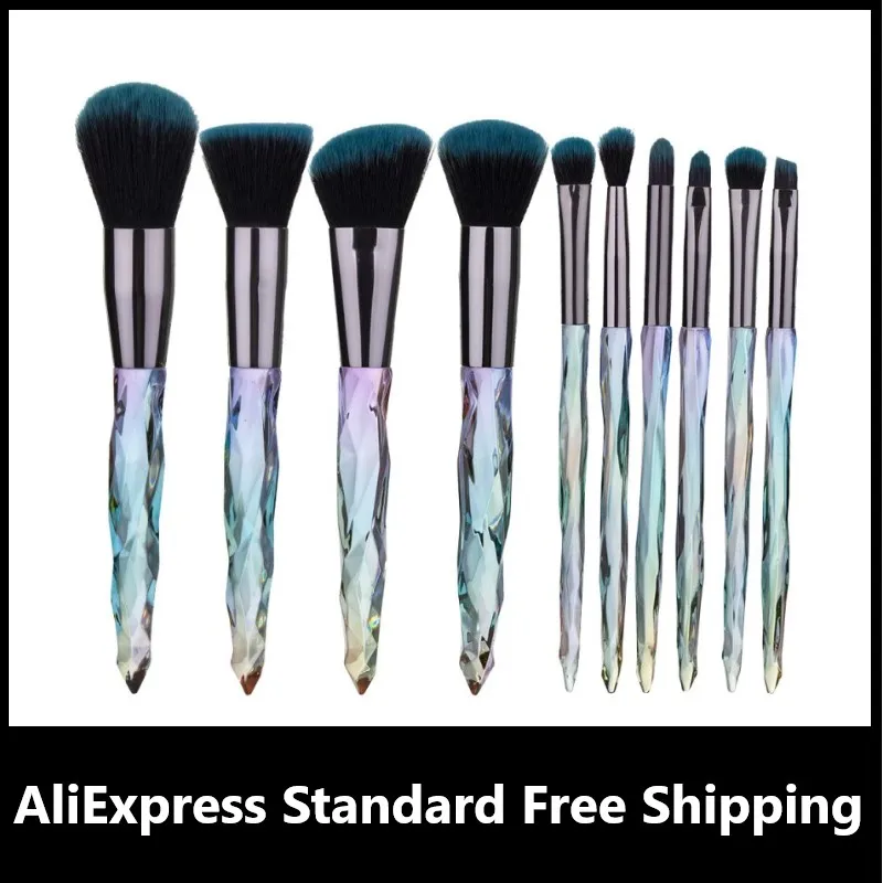 Набор кистей для макияжа с прозрачными бриллиантами, 5/10 шт. 
Набор кистей для макияжа с прозрачными бриллиантами, 5/10 шт.