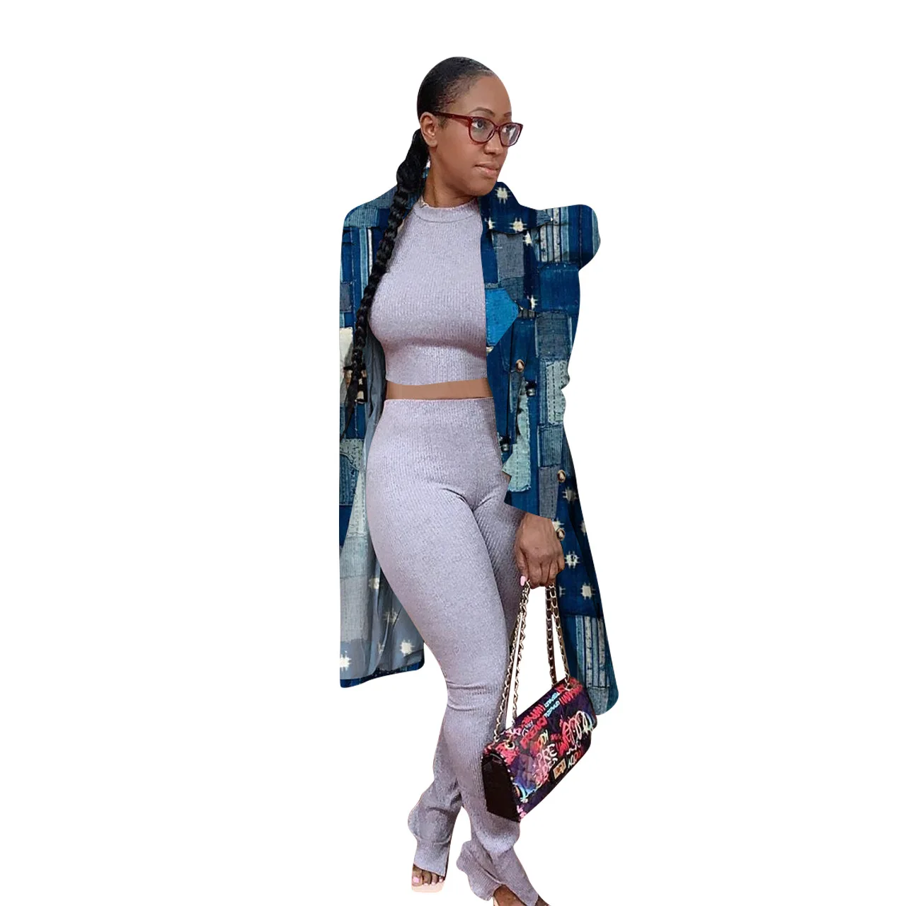 All Matching Women Casual French Coats Fashion Denim Printing Female's Puff Sleeve Double Breasted Long Coats Autumn Winter Wear
All Matching Women Casual French Coats Fashion Denim Printing Female's Puff Sleeve Double Breasted Long Coats Autumn Winter Wear