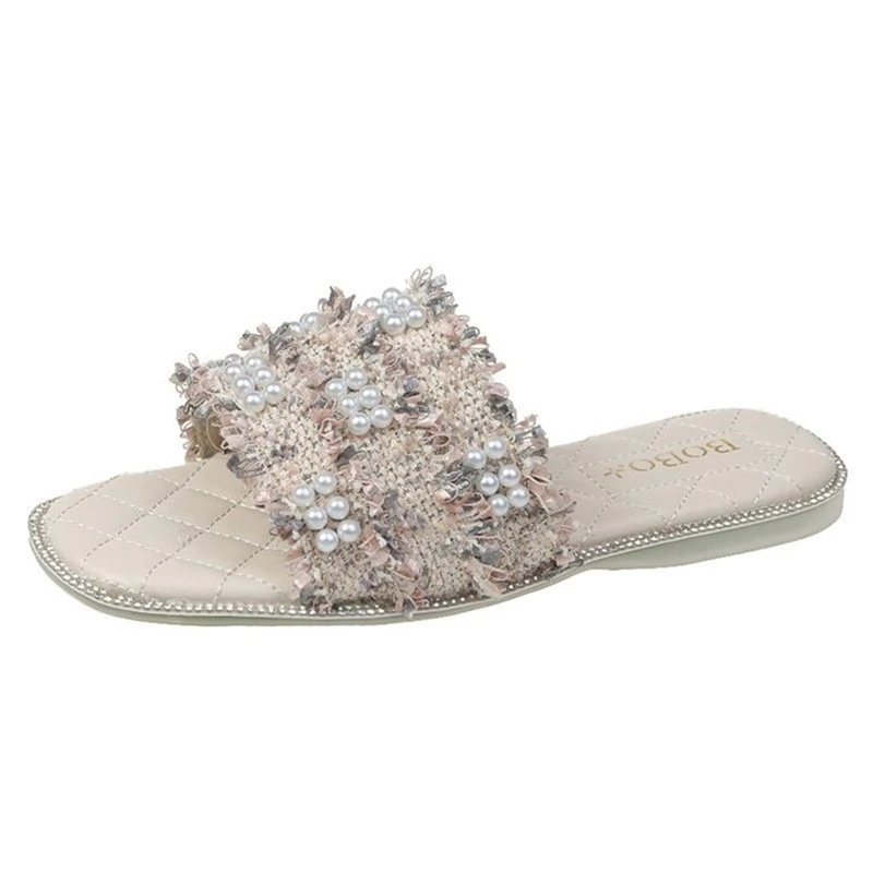 Slippers Casual String Bead Shoes Slipers Women Low Shale Female Beach Slides Luxury 2021 Flat Soft Summer Sabot Cotton Fabric R
Slippers Casual String Bead Shoes Slipers Women Low Shale Female Beach Slides Luxury 2021 Flat Soft Summer Sabot Cotton Fabric R