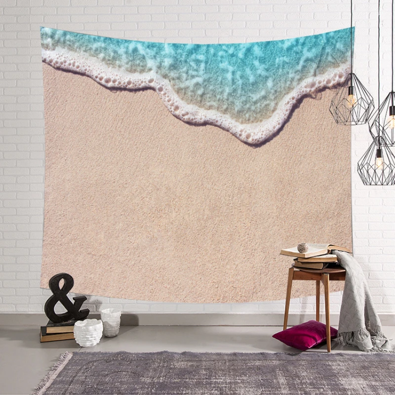

Large Tapestry Beach Tapestry Ocean Waves Seaside Coastal Sunrise Tapestries Fabric Wall Hanging for Living Room Bedroom Dorm