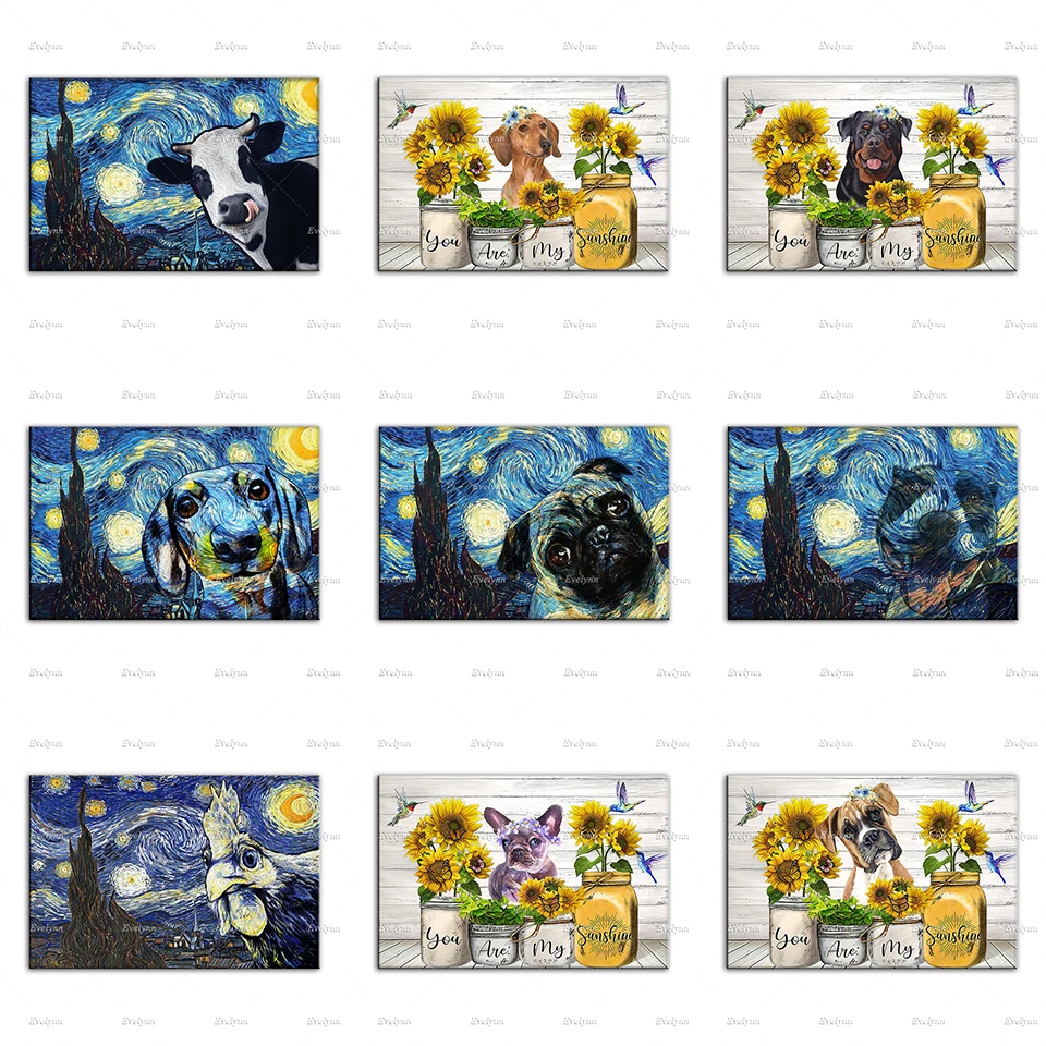 Animal Dachshund Dog You Are My Sunshine Poster Starry Night Van Gogh Dog Rooster Dairy Cow Home Decor Canvas Wall Art Prints
Animal Dachshund Dog You Are My Sunshine Poster Starry Night Van Gogh Dog Rooster Dairy Cow Home Decor Canvas Wall Art Prints