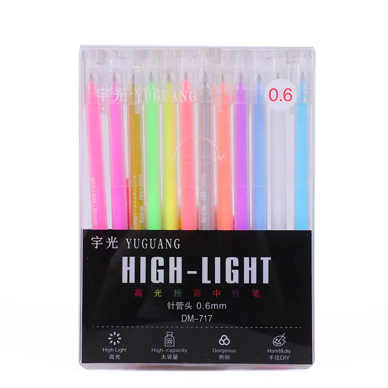 12 pcs/lot Creative DIY Graffiti Highlighter Cute 12 colors Drawing Painting Art Marker Gel Pen School supplies Stationery gift
12 pcs/lot Creative DIY Graffiti Highlighter Cute 12 colors Drawing Painting Art Marker Gel Pen School supplies Stationery gift