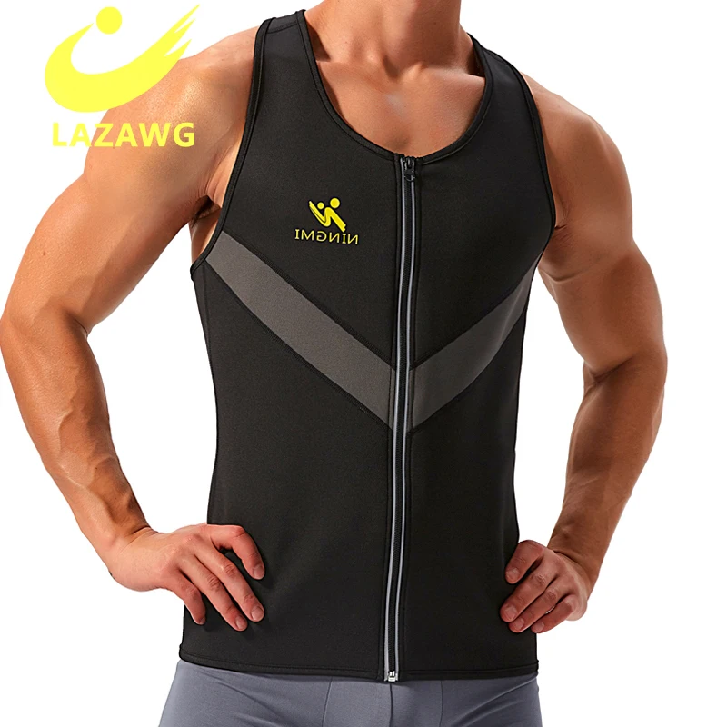 LAZAWG Waist Trainer Slimming Shirt Men Neoprene Fat Burn Vest Compression Body Shaper Sauna Gym Hot Sweat Tank Top with Zipper
LAZAWG Waist Trainer Slimming Shirt Men Neoprene Fat Burn Vest Compression Body Shaper Sauna Gym Hot Sweat Tank Top with Zipper