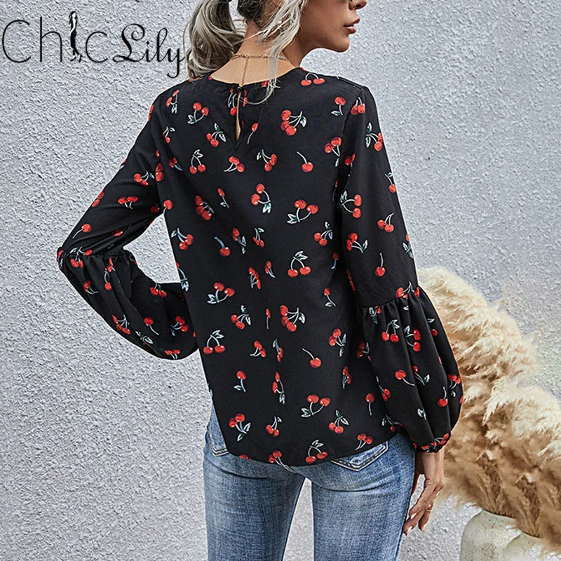 Chiclily Fruit Print Casual Long Sleeve Blouse Round Neck Top Korean Loose Shirts Spring Autumn Clothes
Chiclily Fruit Print Casual Long Sleeve Blouse Round Neck Top Korean Loose Shirts Spring Autumn Clothes