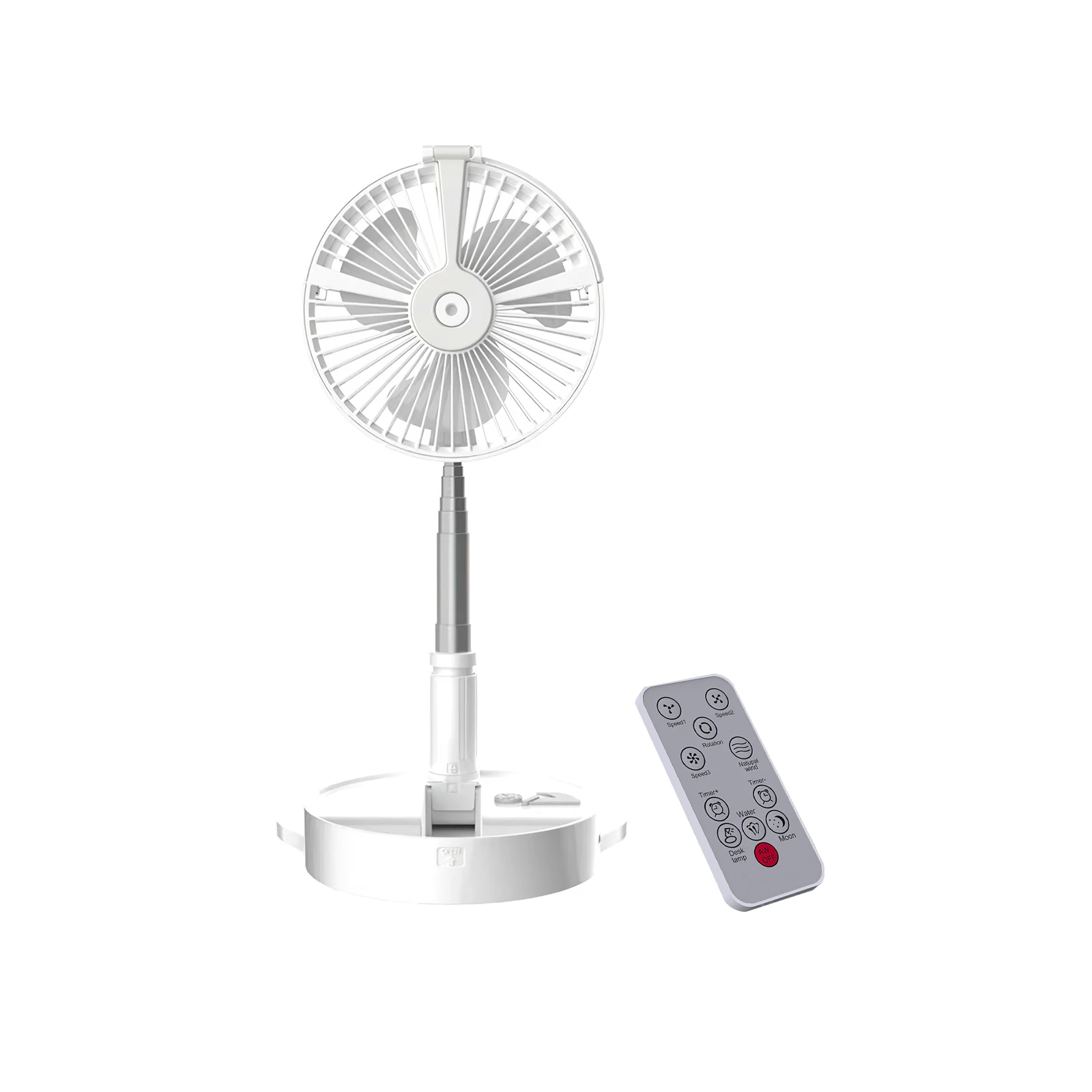 Portable Multifunctional Remote Control Floor Fan Adjustable Height Desktop Fan Telescopic Table Fan Humidification Cooling Fan
Portable Multifunctional Remote Control Floor Fan Adjustable Height Desktop Fan Telescopic Table Fan Humidification Cooling Fan