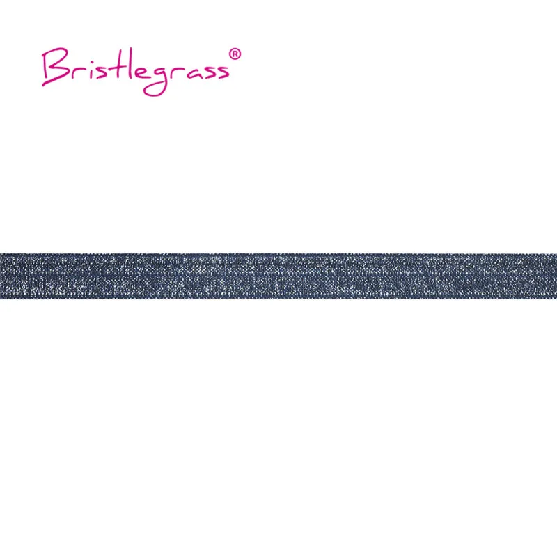 BRISTLEGRASS Combo 13 ярдов 5/8 "15 мм Серебряная блестящая Складная эластичная повязка на