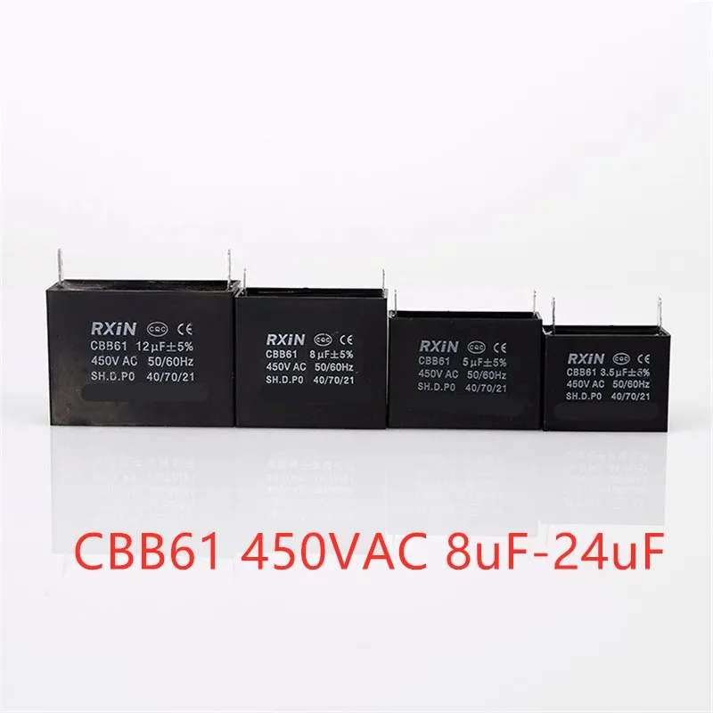 1pcs CBB61 starting capacitance AC Fan Capacitor 450V AC8uF/10uF/12uF/14uF/ 15uF/16uF/18uF/20uF/24uF 50/60Hz Motor Run Capacitor
1pcs CBB61 starting capacitance AC Fan Capacitor 450V AC8uF/10uF/12uF/14uF/ 15uF/16uF/18uF/20uF/24uF 50/60Hz Motor Run Capacitor